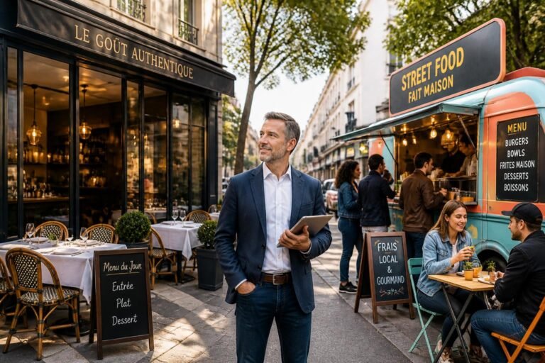 découvre notre test en 7 questions pour choisir entre un restaurant ou un foodtruck et trouve le modèle qui te rapporte vraiment.